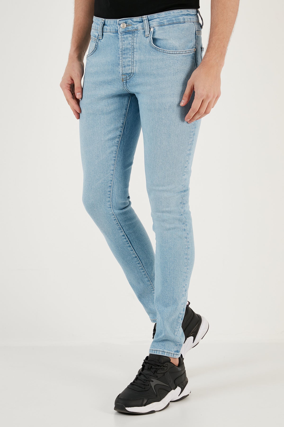 Buratti Pamuklu Normal Bel Slim Fit Dar Paça Jeans Erkek Kot Pantolon 1115J66NAPOLI AÇIK MAVİ