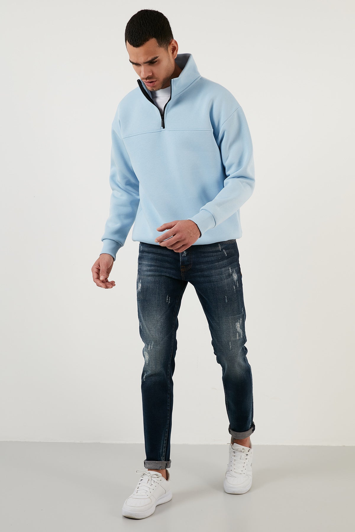 Buratti Pamuklu Normal Bel Slim Fit Dar Paça Jeans Erkek Kot Pantolon 1115M121ANAPOLI KOYU MAVİ