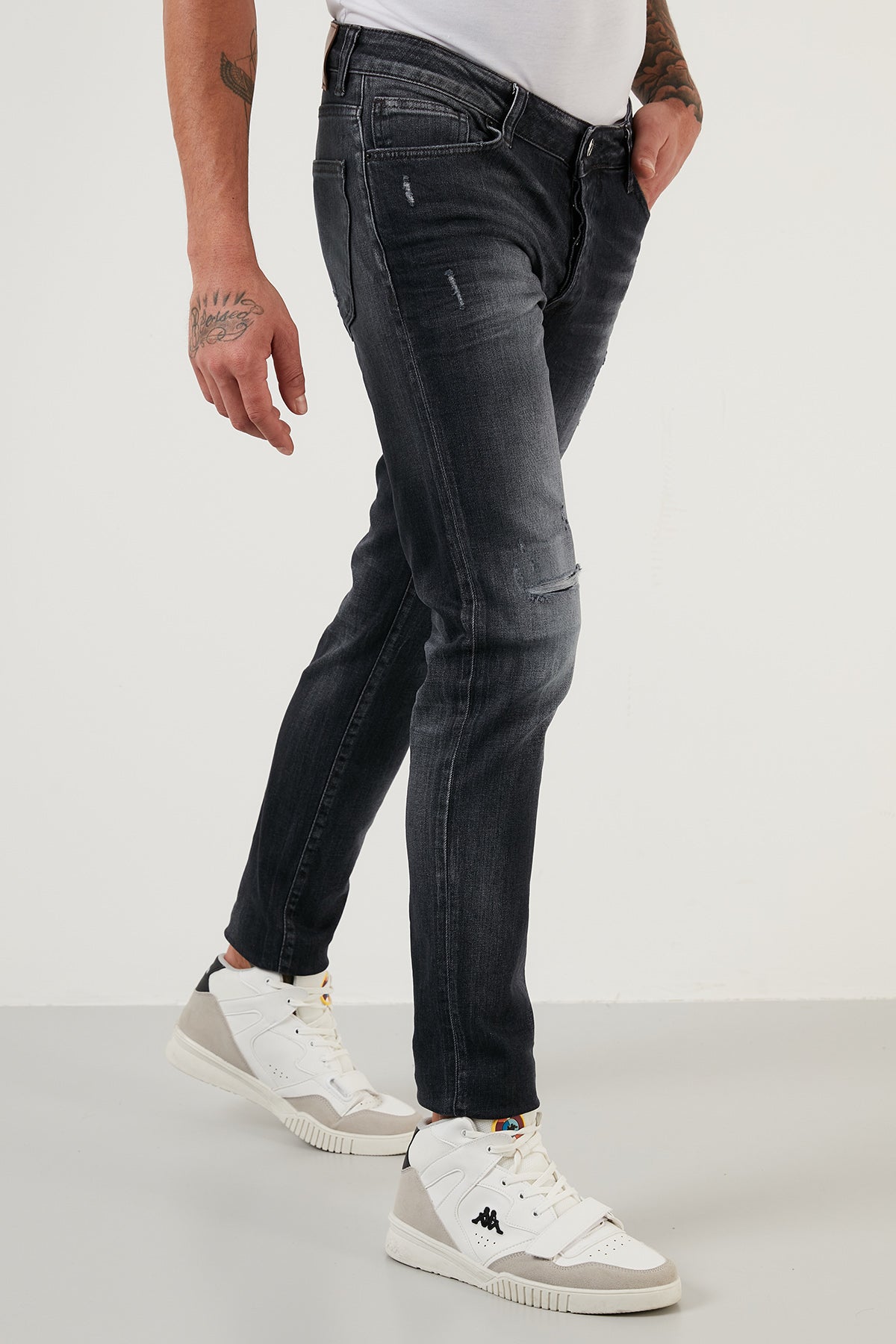 Buratti Pamuklu Normal Bel Slim Fit Dar Paça Jeans Erkek Kot Pantolon 1115M140NAPOLI SİYAH