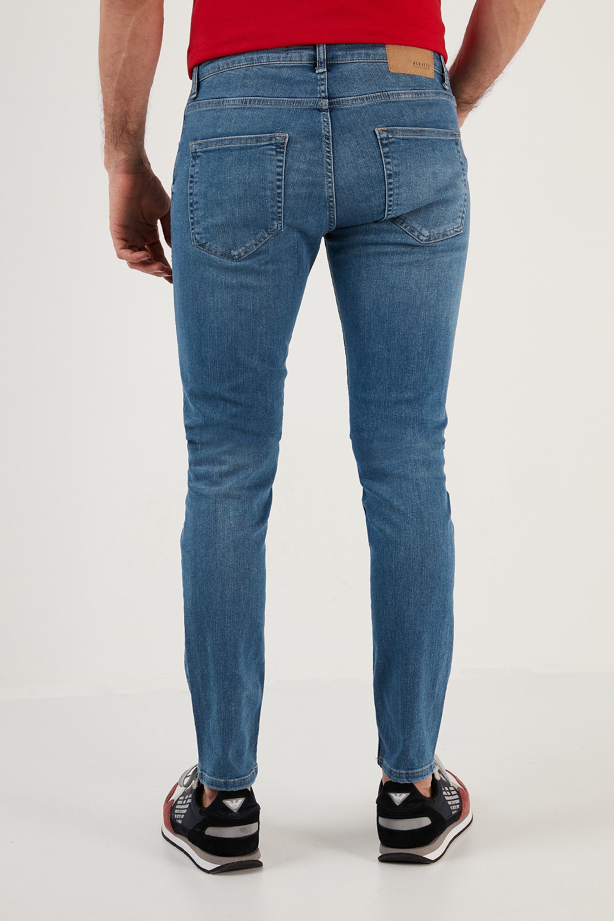 Buratti Pamuklu Normal Bel Slim Fit Dar Paça Jeans Erkek Kot Pantolon 1116F13NAPOLI AÇIK MAVİ