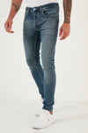 Buratti Pamuklu Normal Bel Slim Fit Dar Paça Jeans Erkek Kot Pantolon 1116J13NAPOLI MAVİ