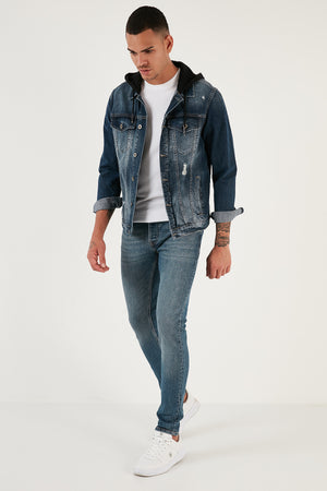 Buratti Pamuklu Normal Bel Slim Fit Dar Paça Jeans Erkek Kot Pantolon 1116J13NAPOLI MAVİ