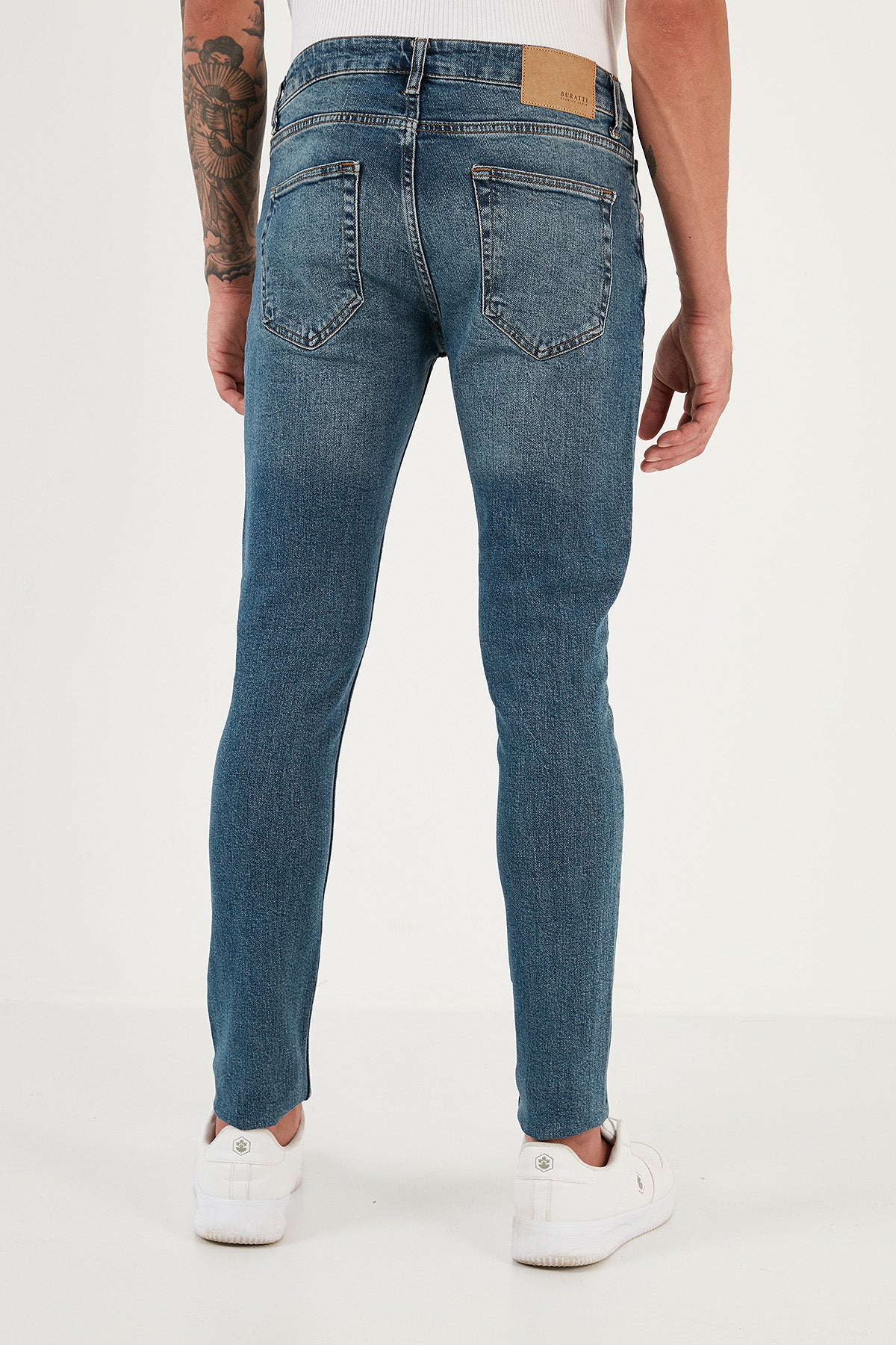 Buratti Pamuklu Normal Bel Slim Fit Dar Paça Jeans Erkek Kot Pantolon 1116J13NAPOLI MAVİ