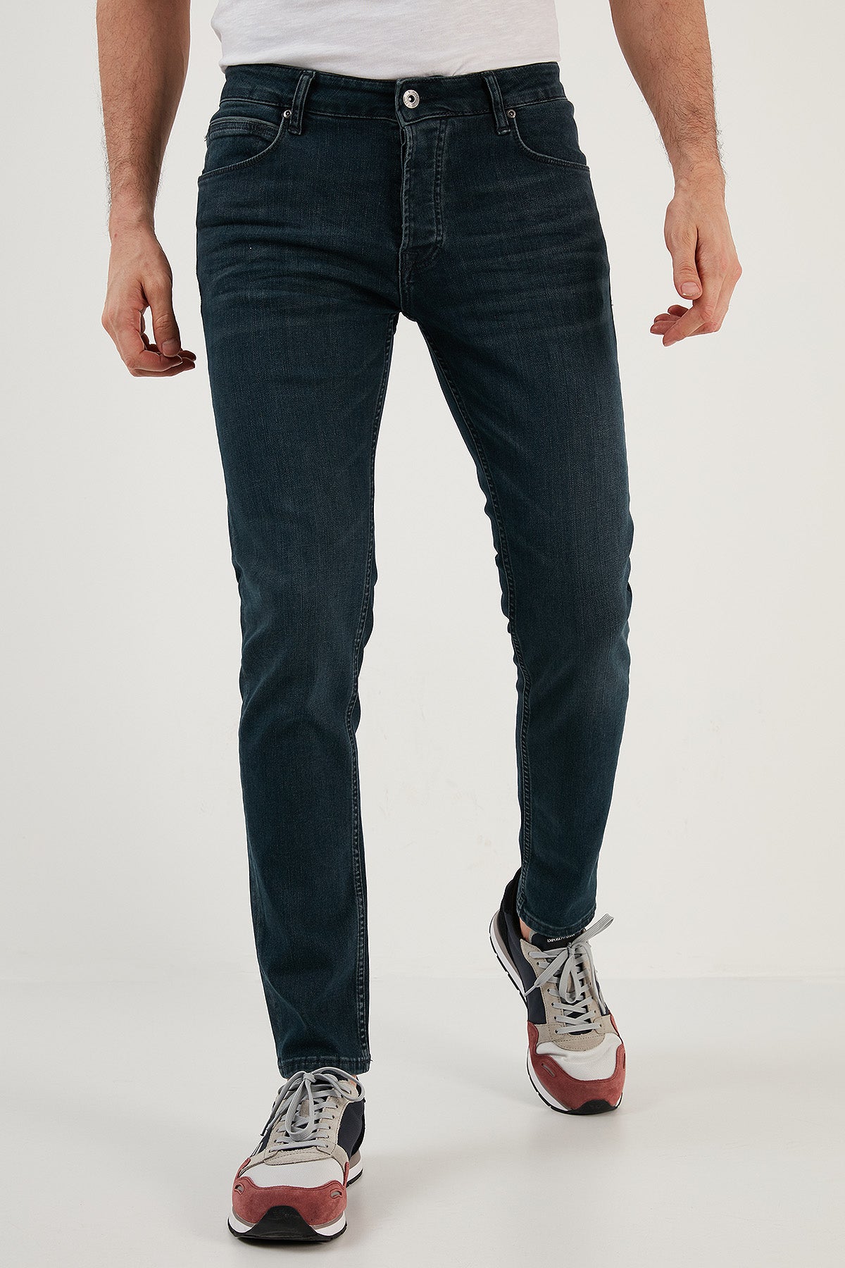 Buratti Pamuklu Normal Bel Slim Fit Dar Paça Jeans Erkek Kot Pantolon 1117H02NAPOLI LACİVERT