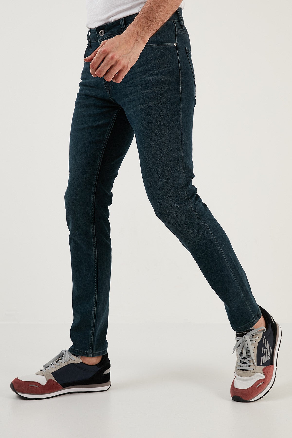 Buratti Pamuklu Normal Bel Slim Fit Dar Paça Jeans Erkek Kot Pantolon 1117H02NAPOLI LACİVERT