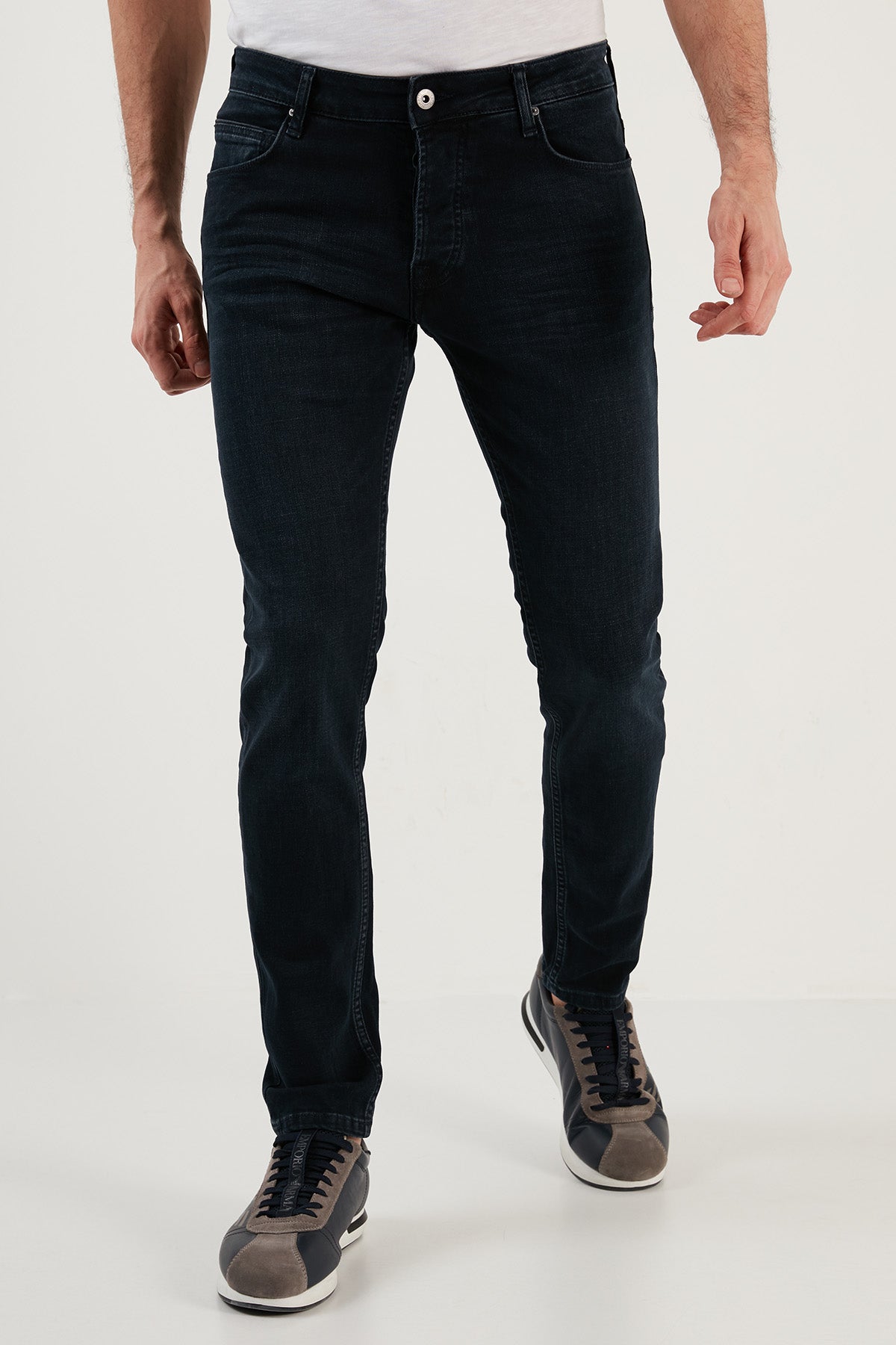 Buratti Pamuklu Normal Bel Slim Fit Dar Paça Jeans Erkek Kot Pantolon 1117M11NAPOLI KOYU LACIVERT