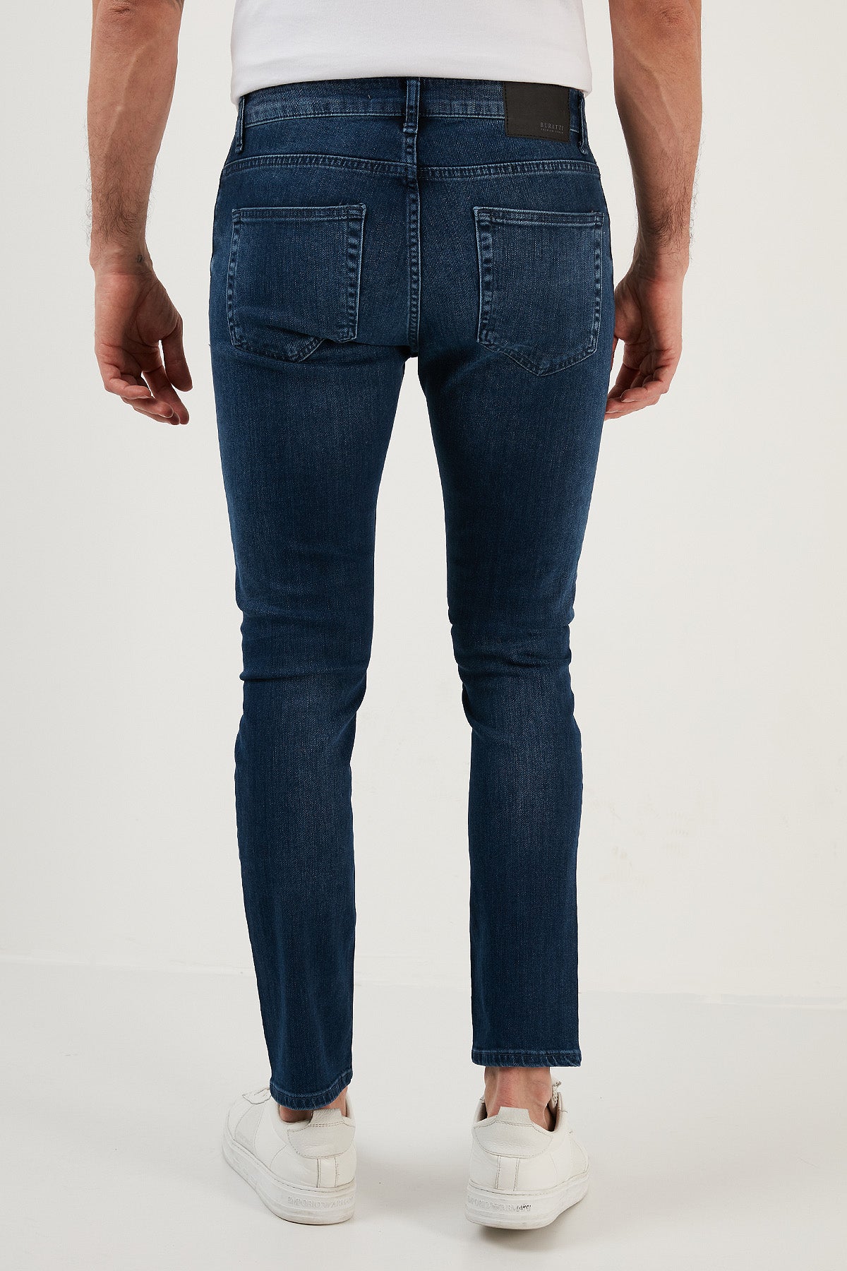 Buratti Pamuklu Normal Bel Slim Fit Dar Paça Jeans Erkek Kot Pantolon 1118M03NAPOLI MAVİ