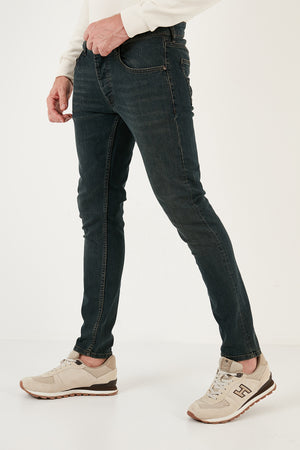 Buratti Pamuklu Normal Bel Dar Paça Slim Fit Jeans Erkek Kot Pantolon 1123J49NAPOLI LACİVERT