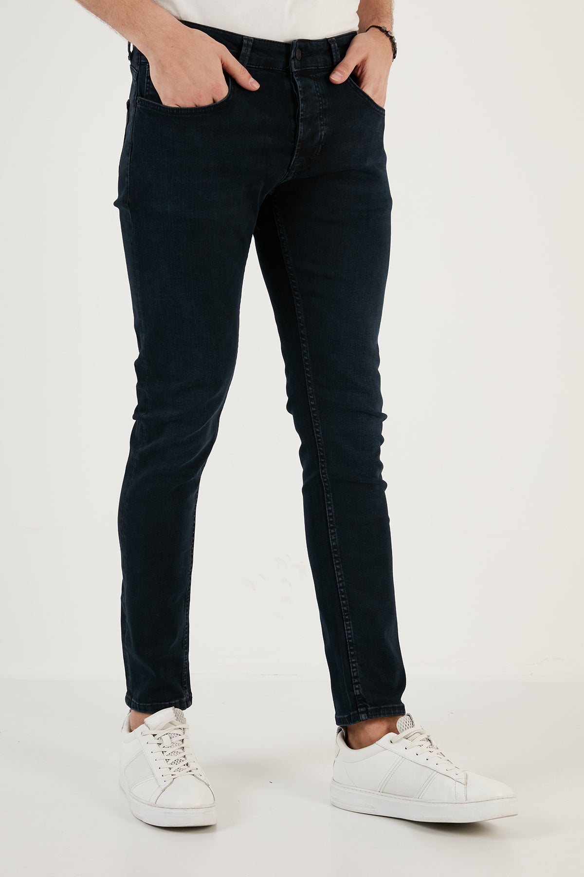 Buratti Pamuklu Normal Bel Slim Fit Dar Paça Jeans Erkek Kot Pantolon 1130J59NAPOLI LACİVERT