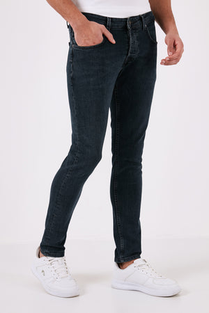 Buratti Pamuklu Normal Bel Slim Fit Dar Paça Jeans Erkek Kot Pantolon 1130J75NAPOLI MAVİ