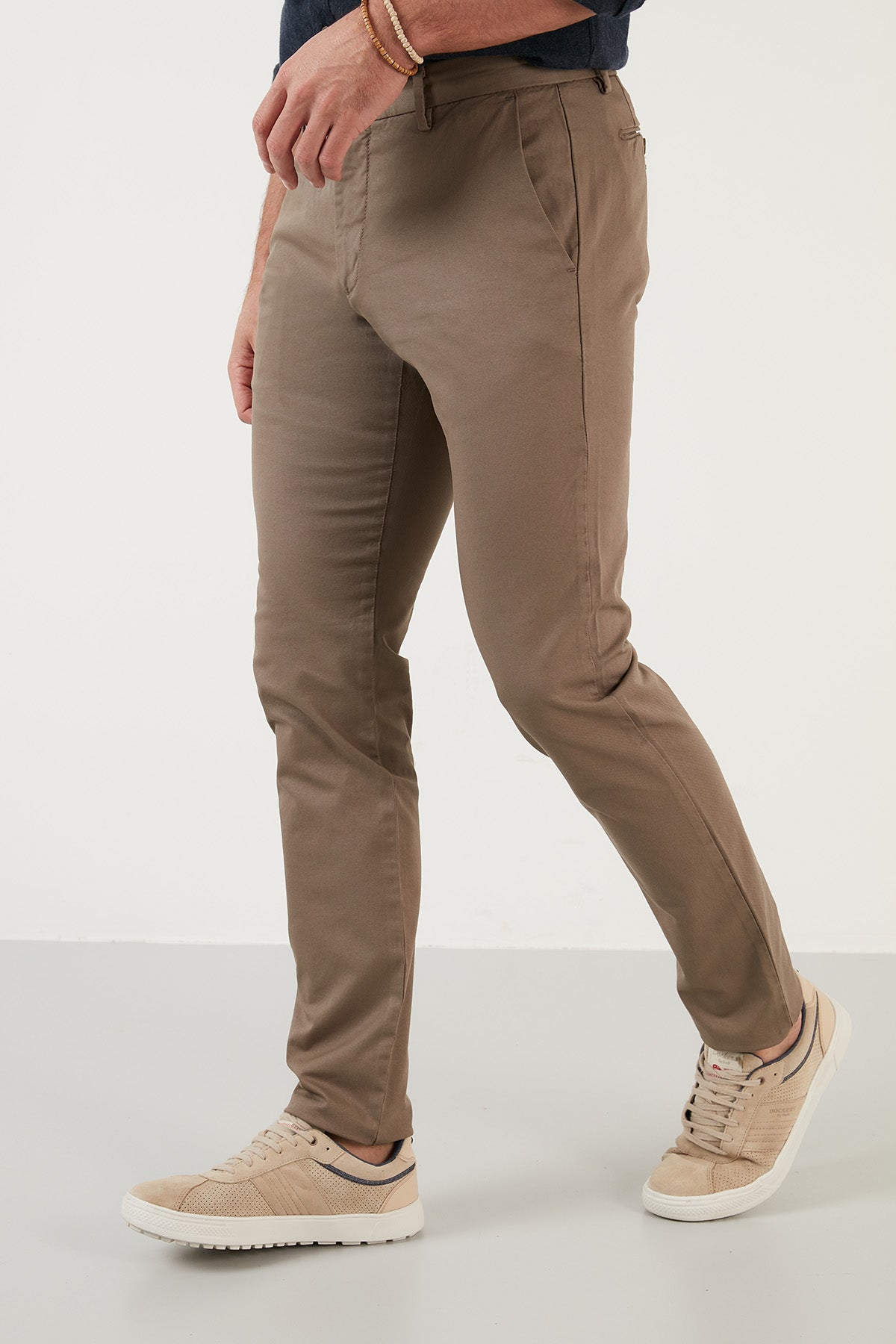 Buratti Pamuklu Normal Bel Slim Fit Boru Paça Erkek Pantolon 216MILANO Olive