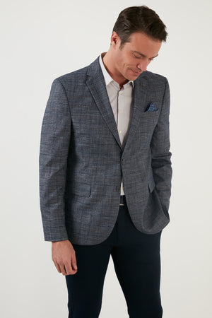 Buratti Slim Fit 6 Drop Tek Yırtmaçlı Blazer Erkek Ceket 216TAZİRO KOYU LACİVERT
