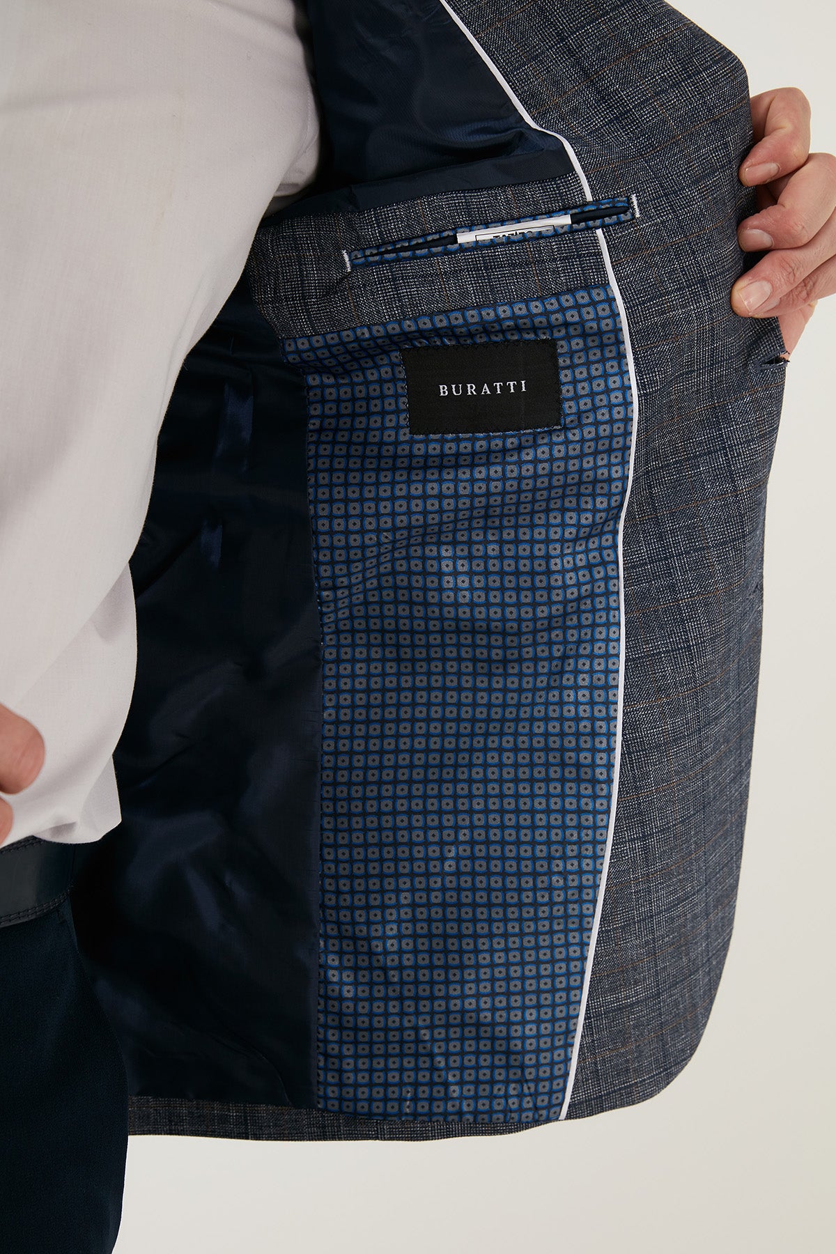 Buratti Slim Fit 6 Drop Tek Yırtmaçlı Blazer Erkek Ceket 216TAZİRO KOYU LACİVERT