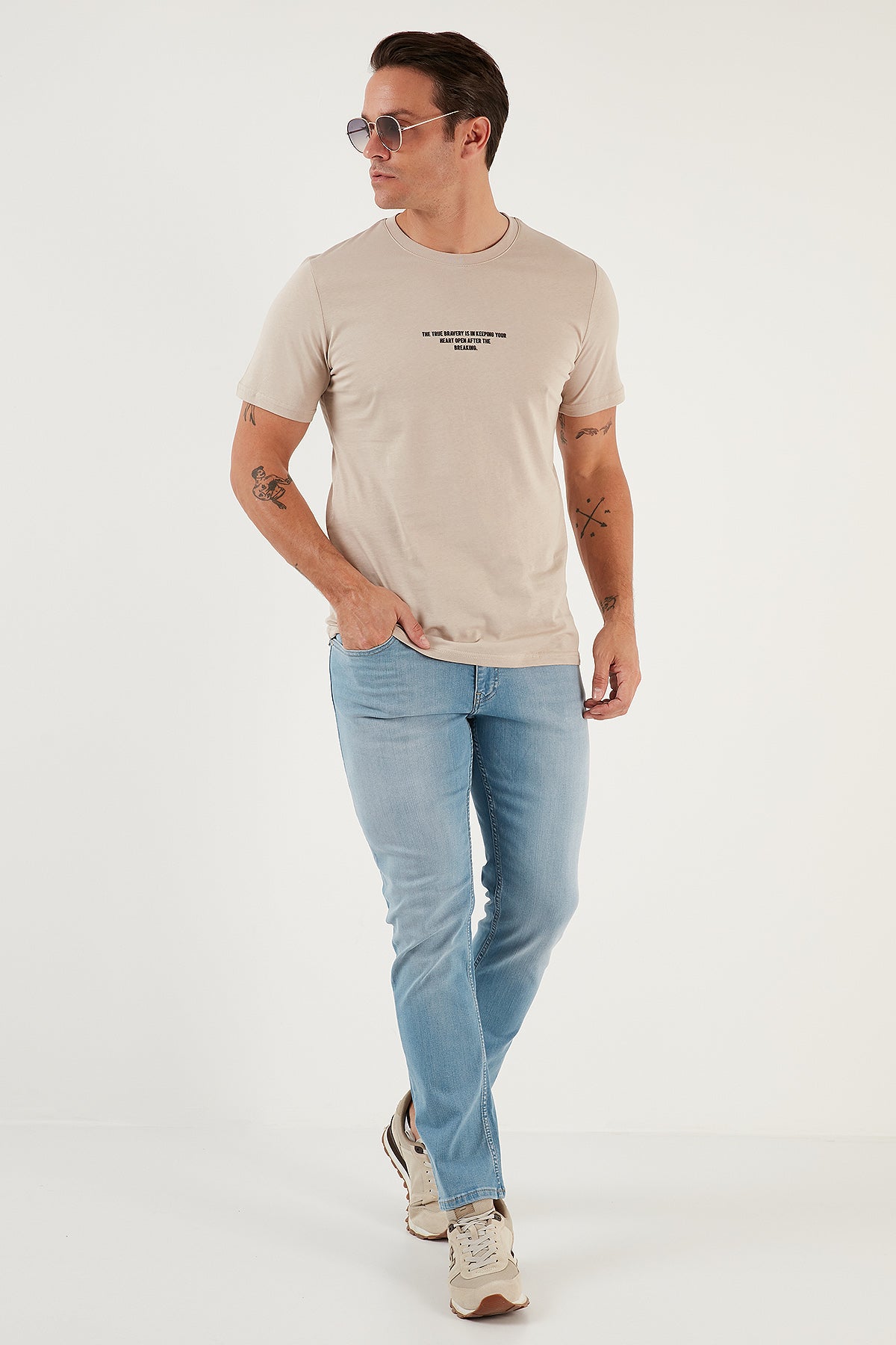 Buratti Pamuklu Normal Bel Regular Fit Boru Paça Jeans Erkek Kot Pantolon 2201F13PARMA AÇIK MAVİ