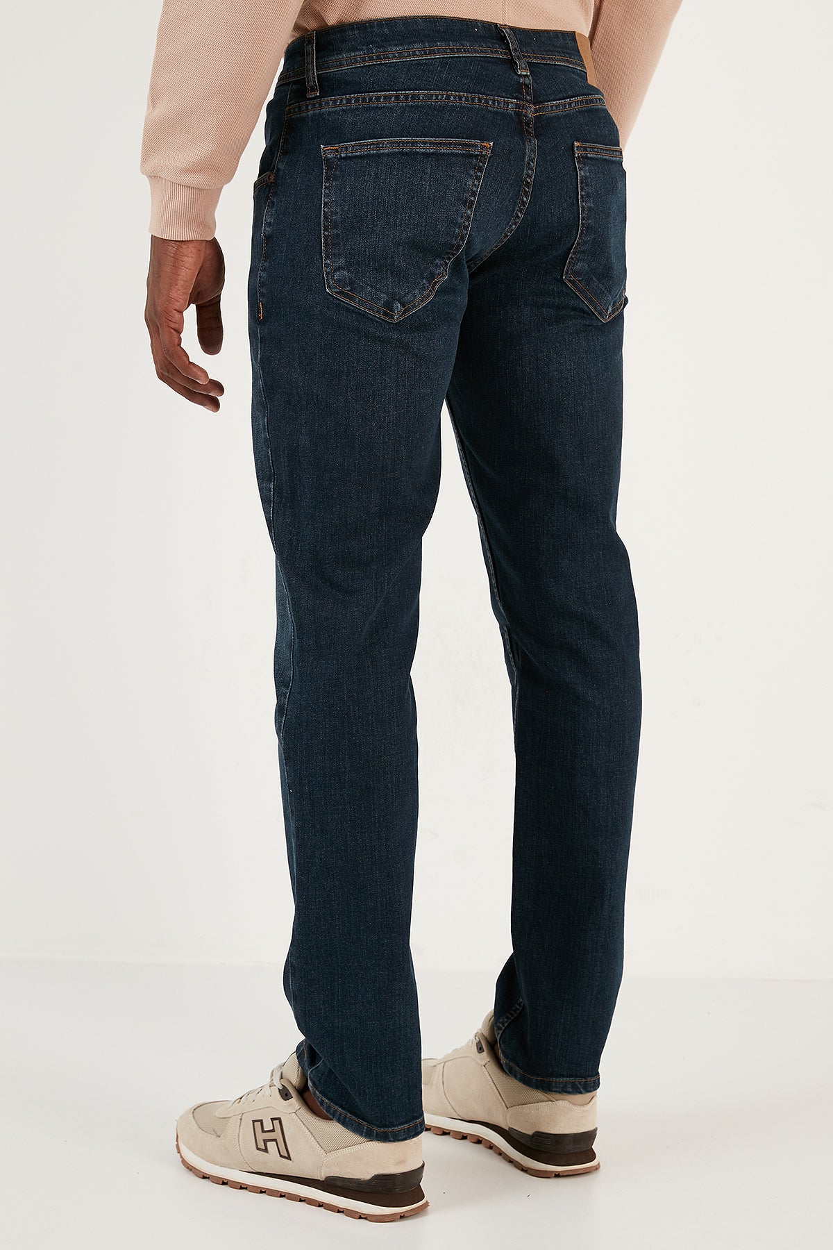 Buratti Streç Pamuklu Normal Bel Boru Paça Regular Fit Jeans Erkek Kot Pantolon 2201J45PARMA LACİVERT