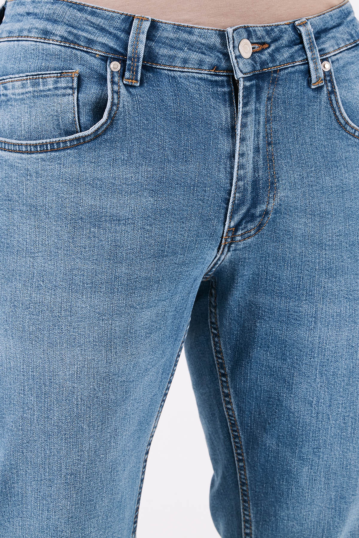 Buratti Pamuklu Normal Bel Regular Fit Boru Paça Erkek Pantolon 2208J651PARMA MAVİ