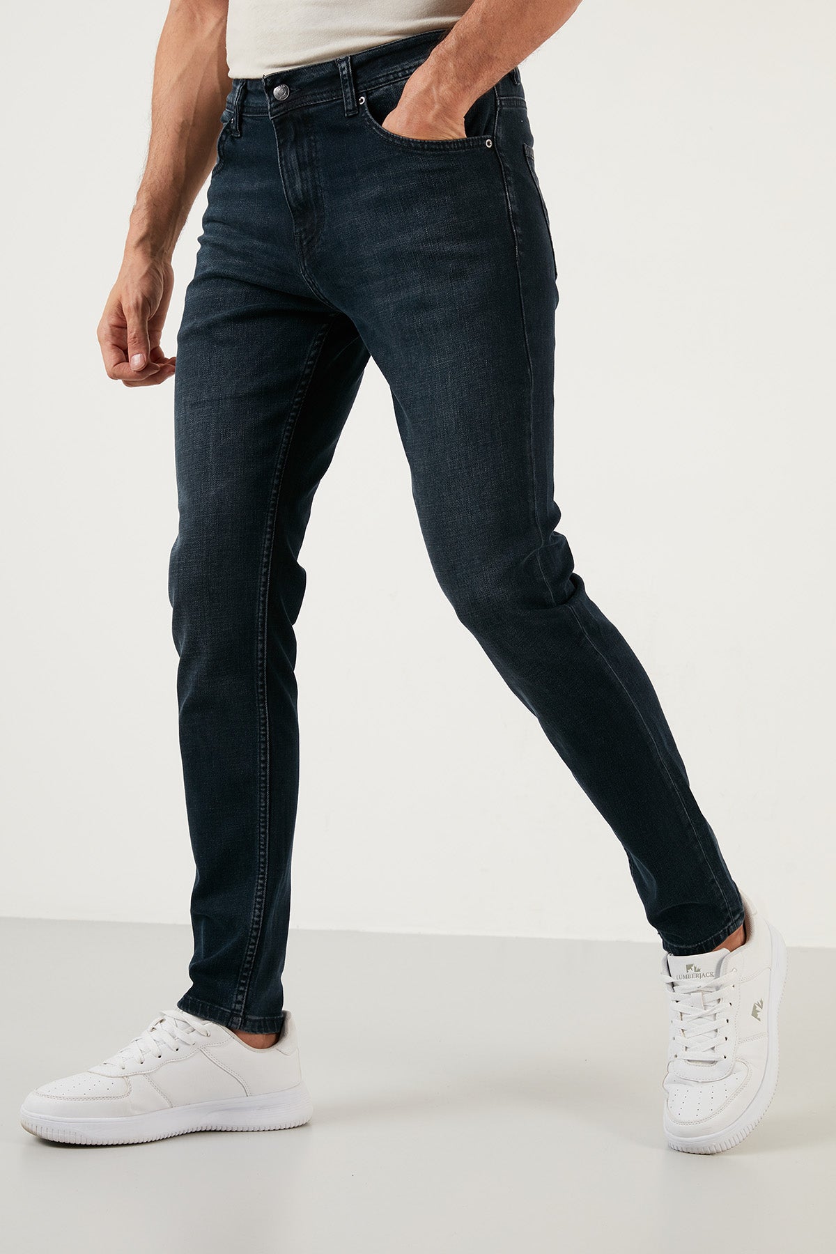 Buratti Pamuklu Yüksek Bel Slim Fit Boru Paça Jeans Erkek Kot Pantolon 3000M76TOKYO LACİVERT