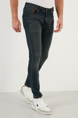 Buratti Pamuklu Yüksek Bel Slim Fit Dar Paça Jeans Erkek Kot Pantolon 3005H136TOKYO LACİVERT