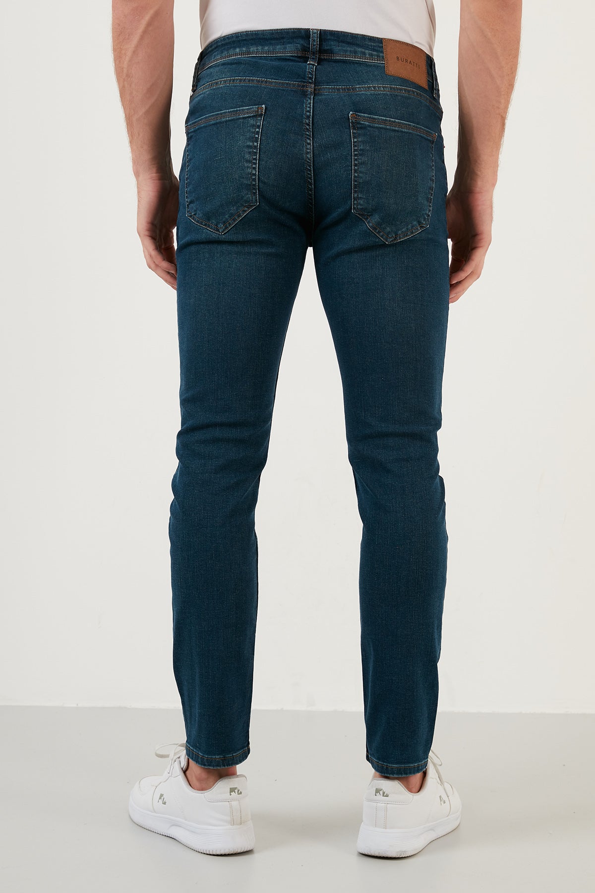 Buratti Pamuklu Yüksek Bel Slim Fit Dar Paça Jeans Erkek Kot Pantolon 3104G117TOKYO MAVİ