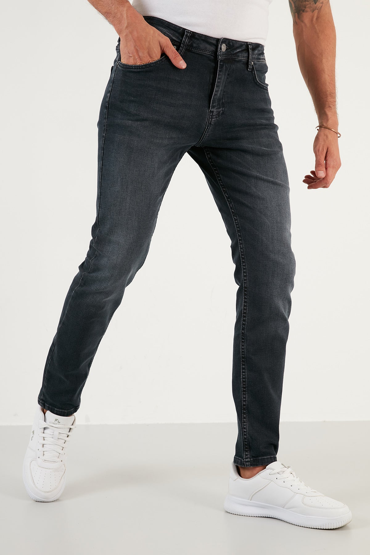 Buratti Pamuklu Yüksek Bel Slim Fit Boru Paça Jeans Erkek Kot Pantolon 3104M124TOKYO LACİVERT