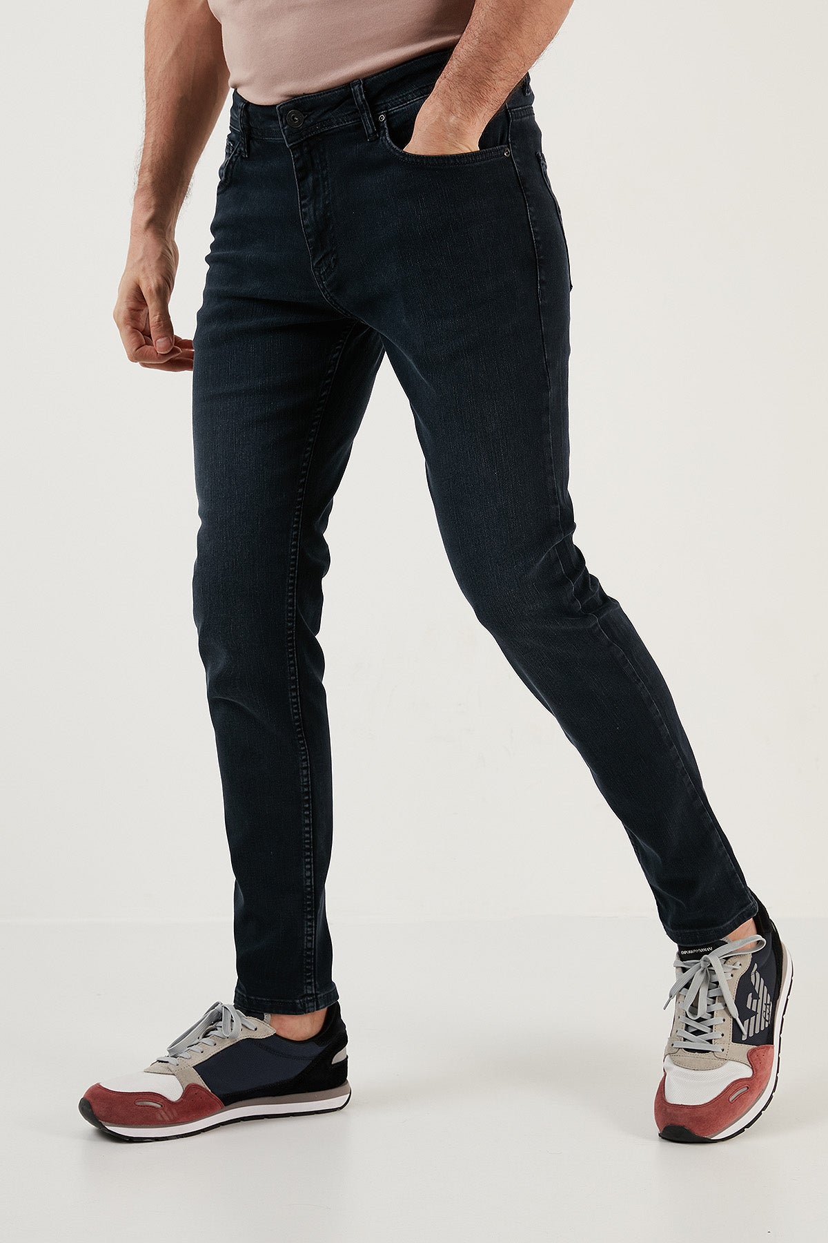 Buratti Pamuklu Yüksek Bel Slim Fit Dar Paça Jeans Erkek Kot Pantolon 3300F21TOKYO LACİVERT