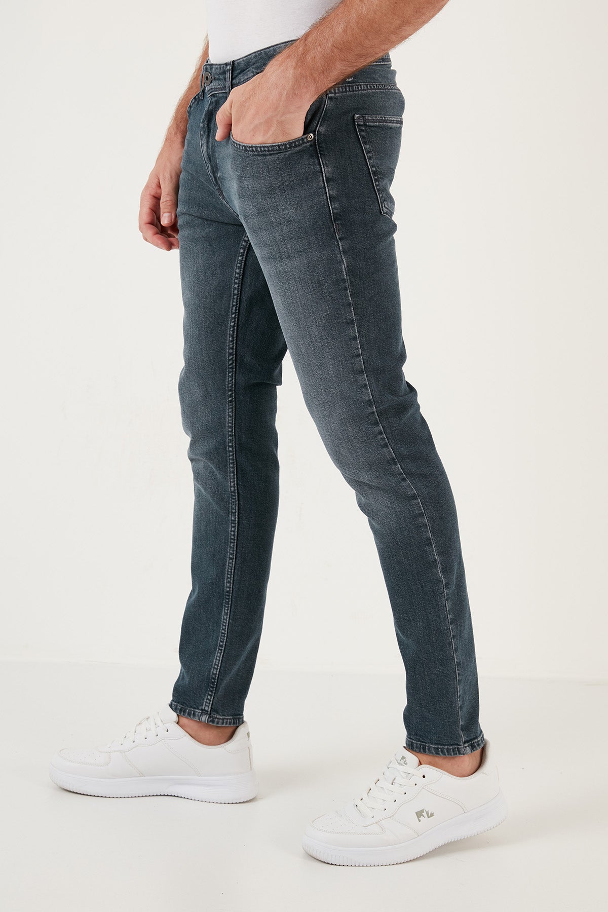 Buratti Pamuklu Yüksek Bel Slim Fit Dar Paça Jeans Erkek Kot Pantolon 3300J12TOKYO MAVİ