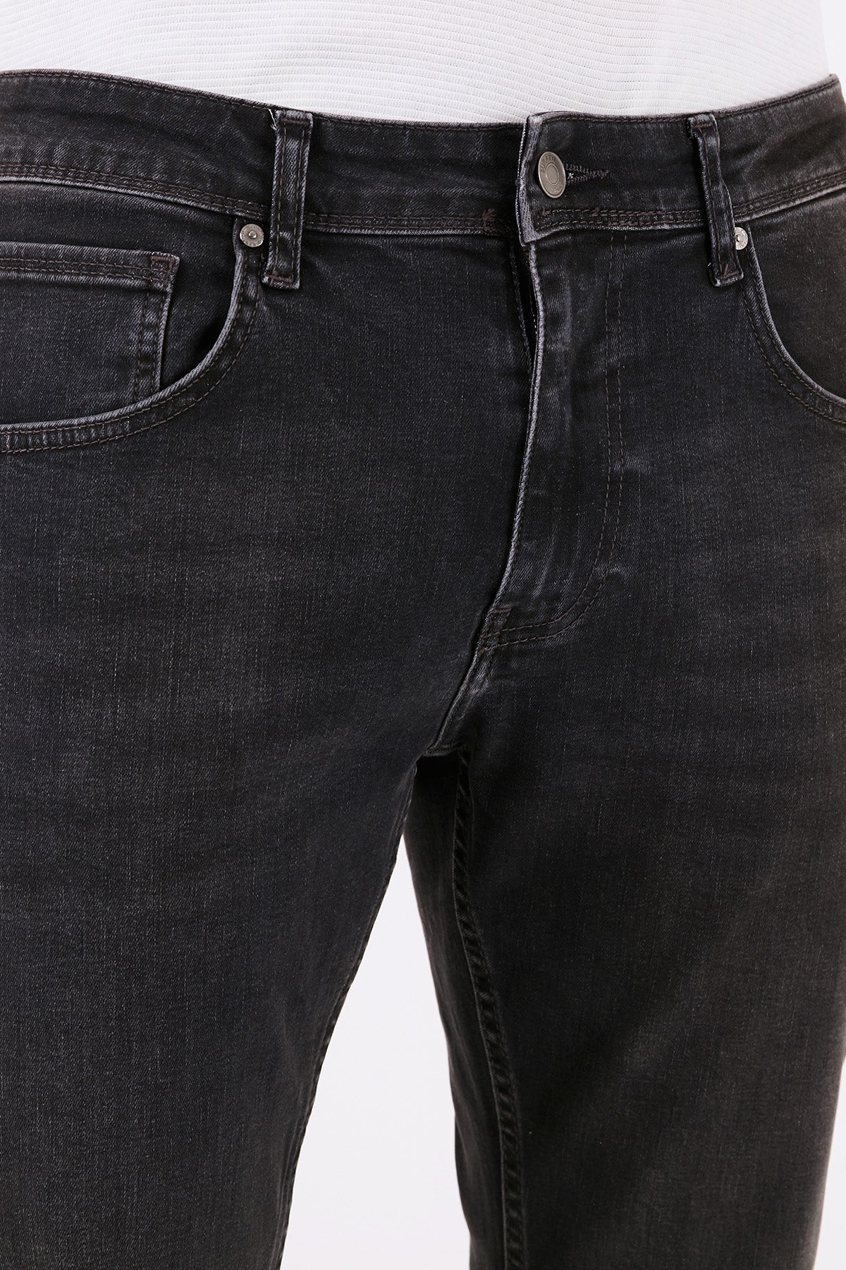 Buratti Pamuklu Yüksek Bel Slim Fit Boru Paça Jeans Erkek Kot Pantolon 3300J89TOKYO SİYAH
