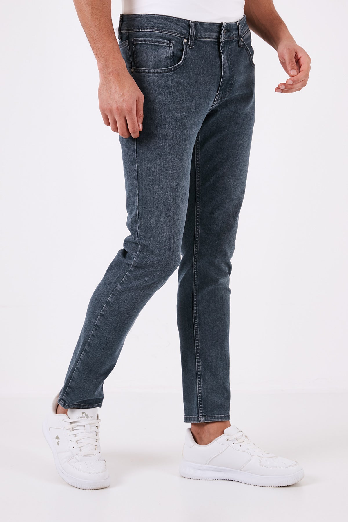 Buratti Pamuklu Yüksek Bel Slim Fit Boru Paça Jeans Erkek Kot Pantolon 3300J90TOKYO MAVİ