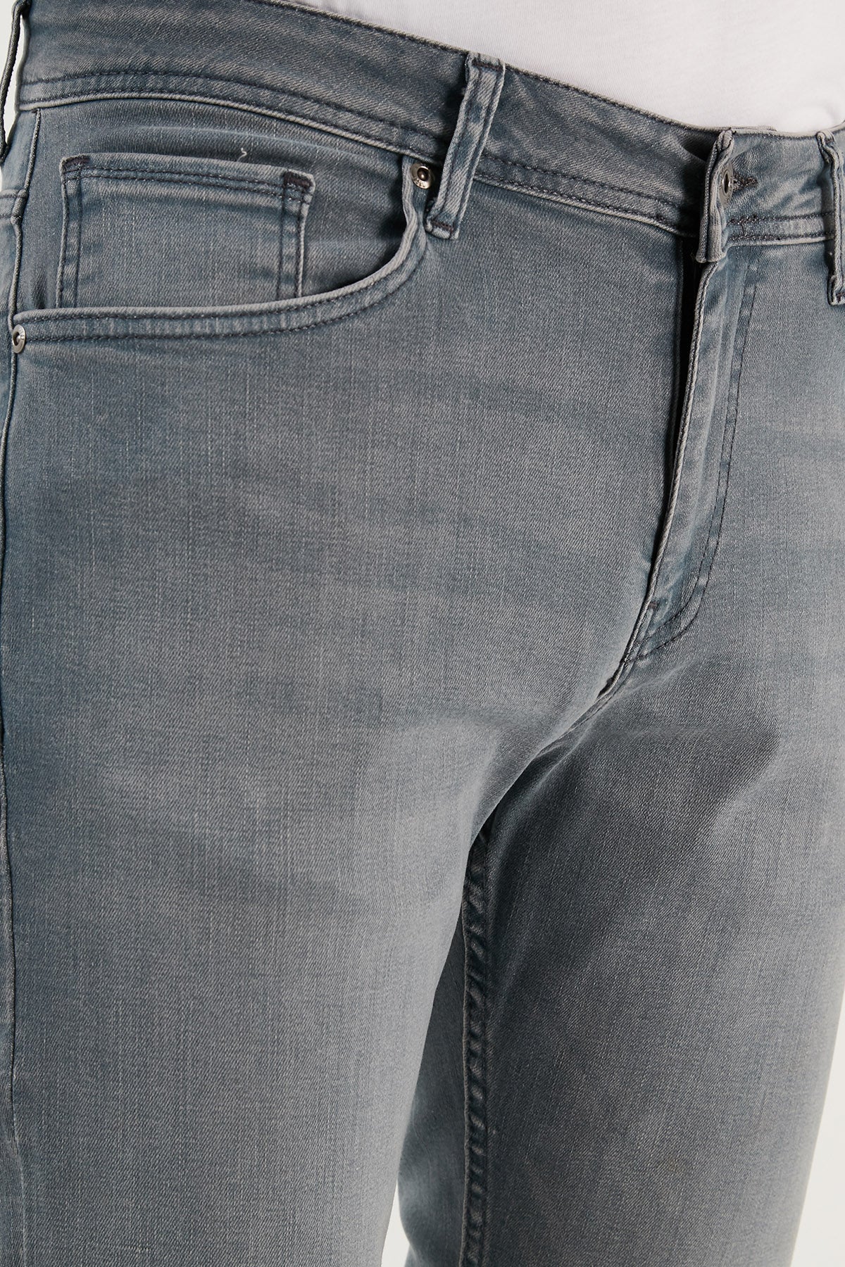 Buratti Pamuklu Yüksek Bel Slim Fit Dar Paça Jeans Erkek Kot Pantolon 3300M10TOKYO AÇIK MAVİ