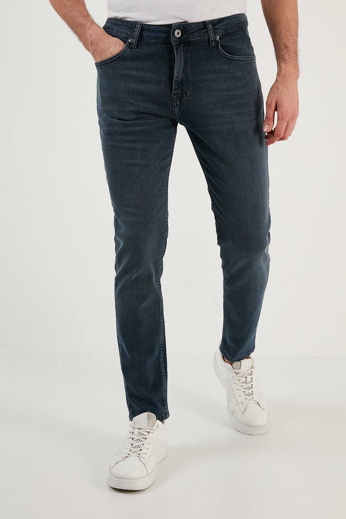 Buratti Pamuklu Yüksek Bel Slim Fit Dar Paça Jeans Erkek Kot Pantolon 3301M11TOKYO LACİVERT