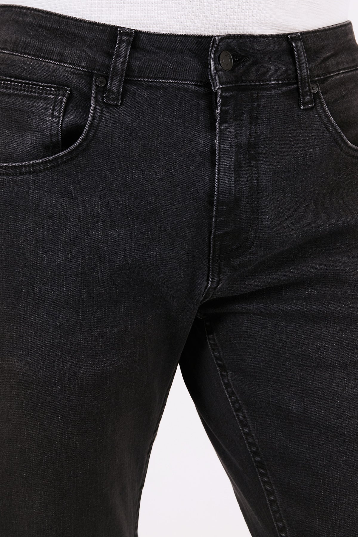 Buratti Pamuklu Yüksek Bel Slim Fit Boru Paça Jeans Erkek Kot Pantolon 3310J58TOKYO SİYAH