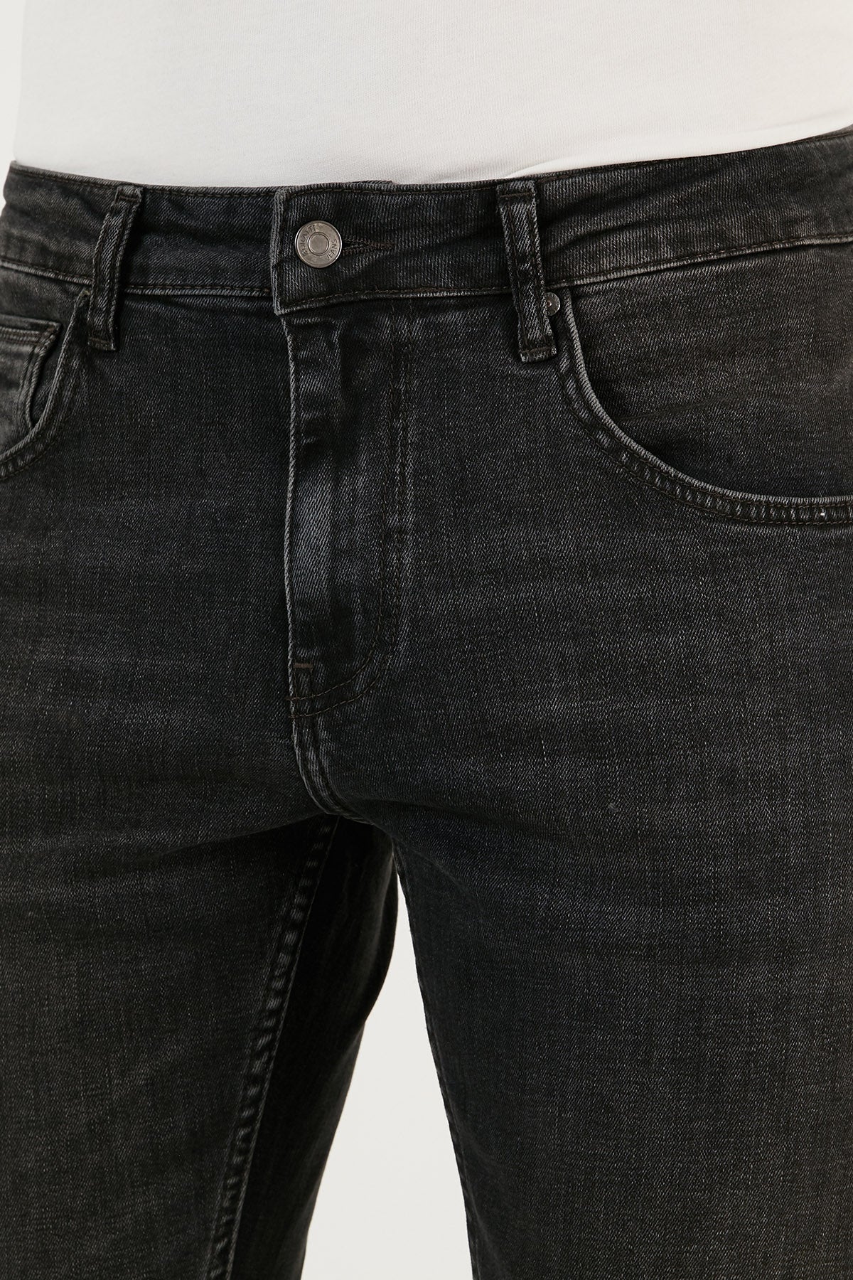 Buratti Pamuklu Yüksek Bel Slim Fit Dar Paça Jeans Erkek Kot Pantolon 3310J70TOKYO SİYAH