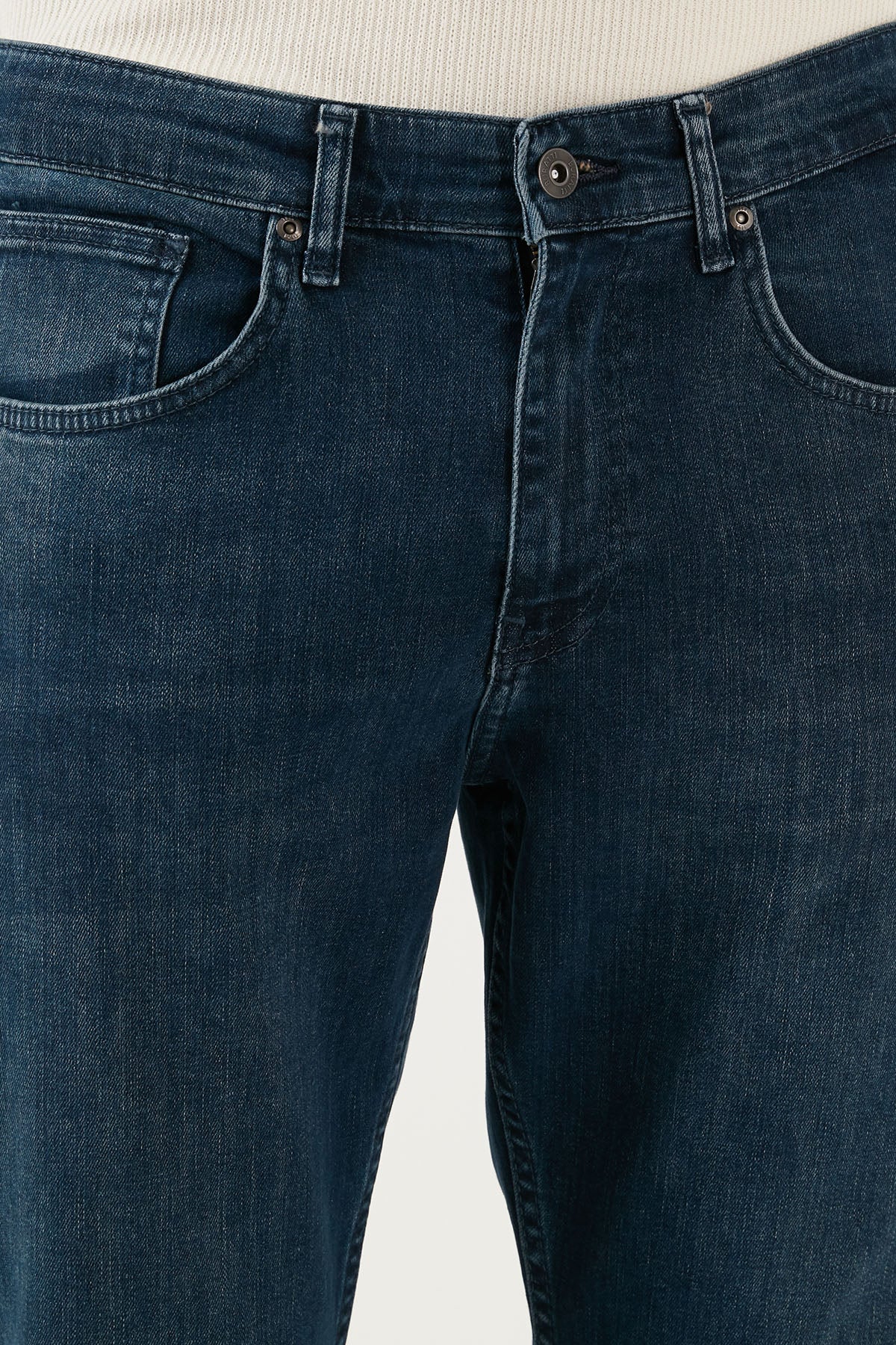 Buratti Pamuklu Yüksek Bel Comfort Fit Boru Paça Jeans Erkek Kot Pantolon 4400J251TEXAS MAVİ