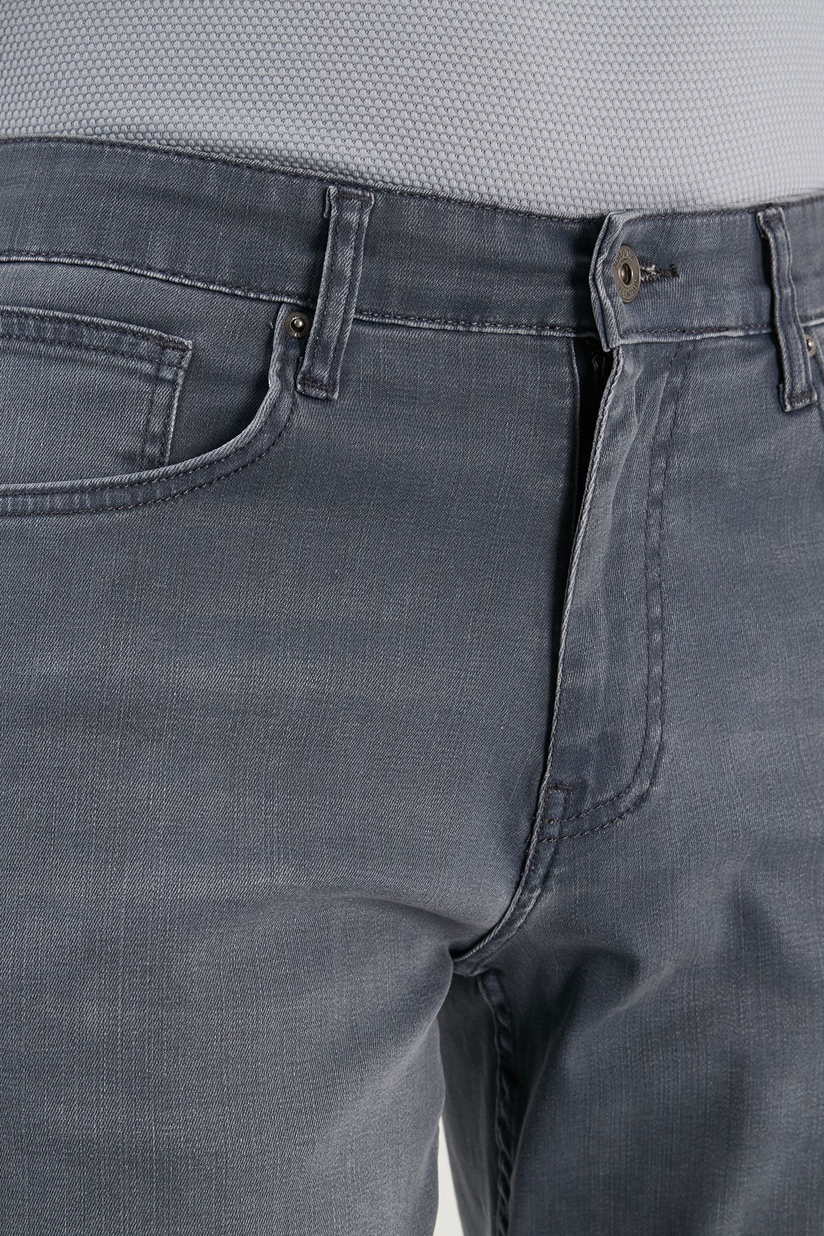 Buratti Pamuklu Yüksek Bel Comfort Fit Boru Paça Jeans Erkek Kot Pantolon 4400M04TEXAS AÇIK MAVİ