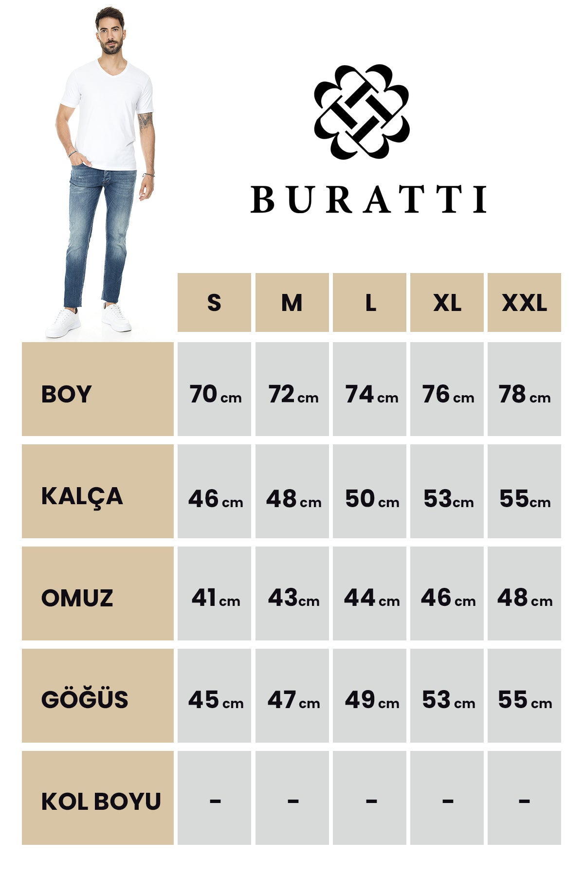 Buratti Basic V Yaka Slim Fit Erkek T Shirt 5722512V BEYAZ