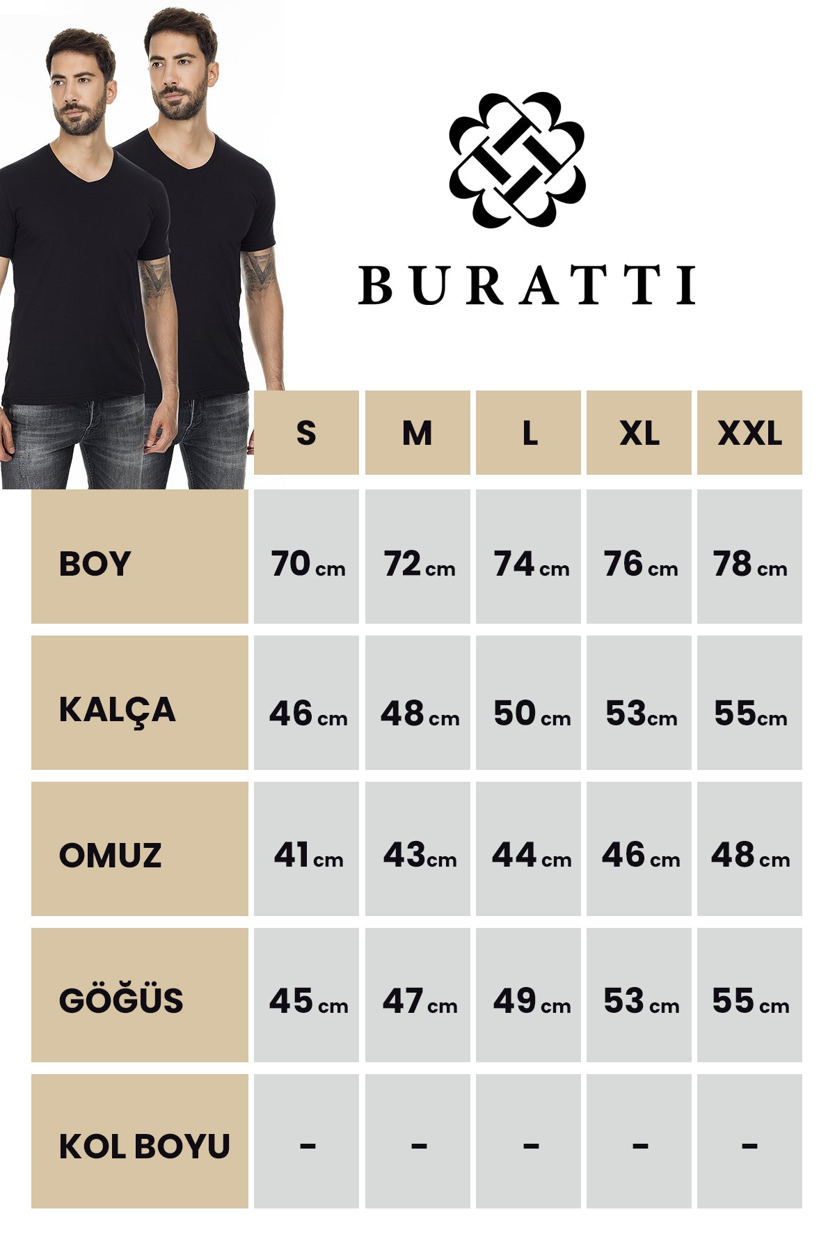 Buratti 2 Pack Basic V Yaka Slim Fit Erkek T Shirt 5722512V2 SİYAH-SİYAH