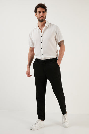 Buratti Slim Fit Normal Bel Düz Paça Erkek Pantolon 6134516 SİYAH