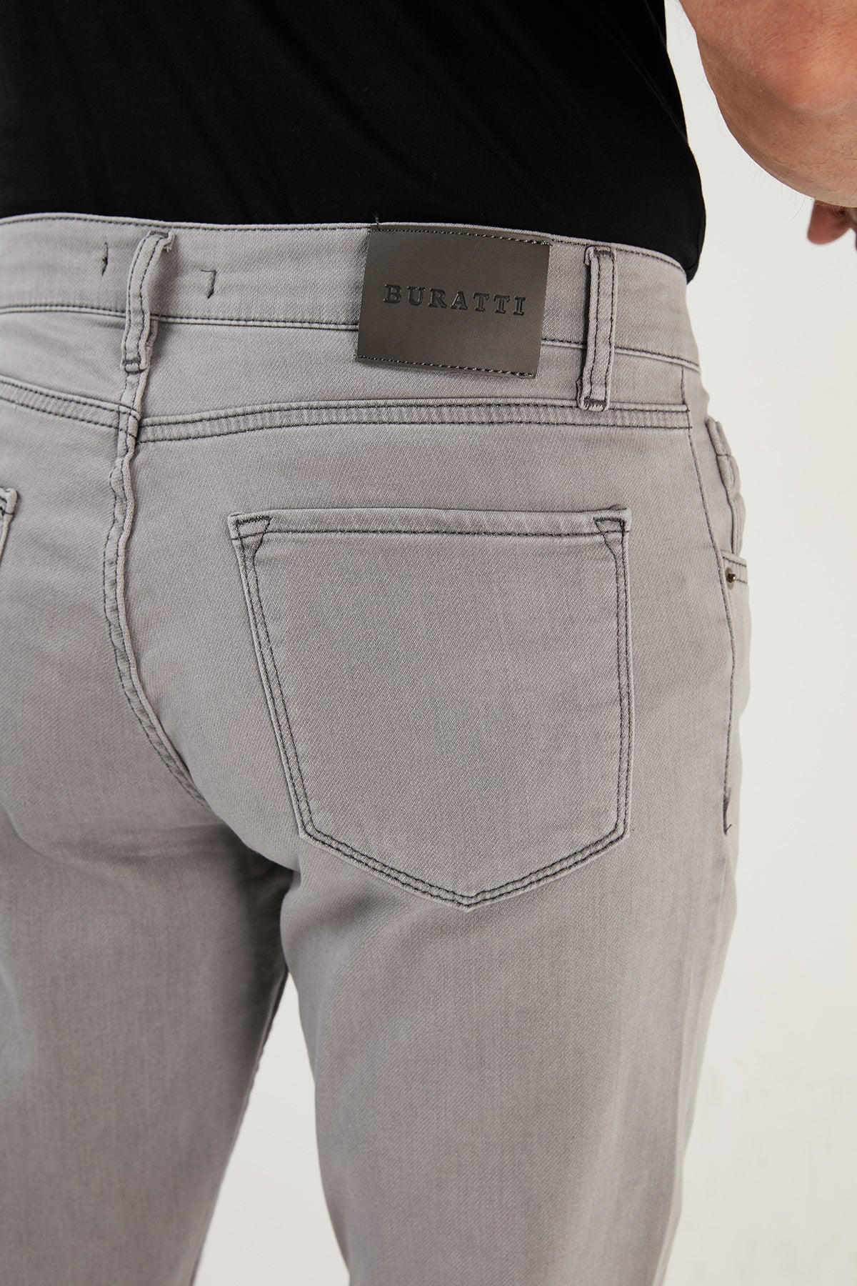 Buratti Pamuklu Normal Bel Regular Fit Düz Paça Jeans Erkek Kot Pantolon 6440301 GRİ