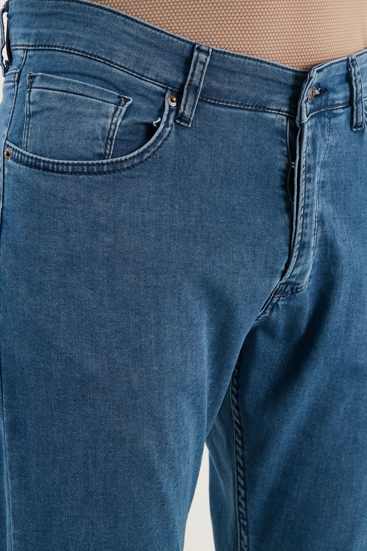 Buratti Pamuklu Normal Bel Regular Fit Düz Paça Jeans Erkek Kot Pantolon 6440301 MAVİ