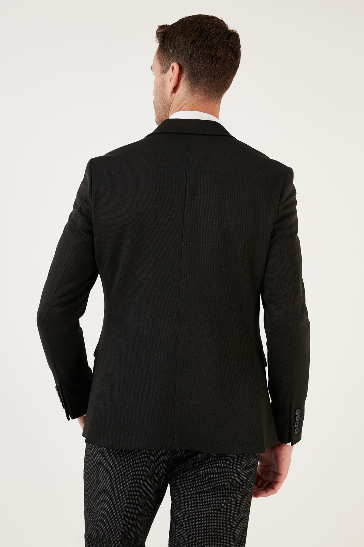 Buratti 6 Drop Çift Yırtmaçlı Slim Fit Blazer Erkek Ceket 659003 ANTRASİT