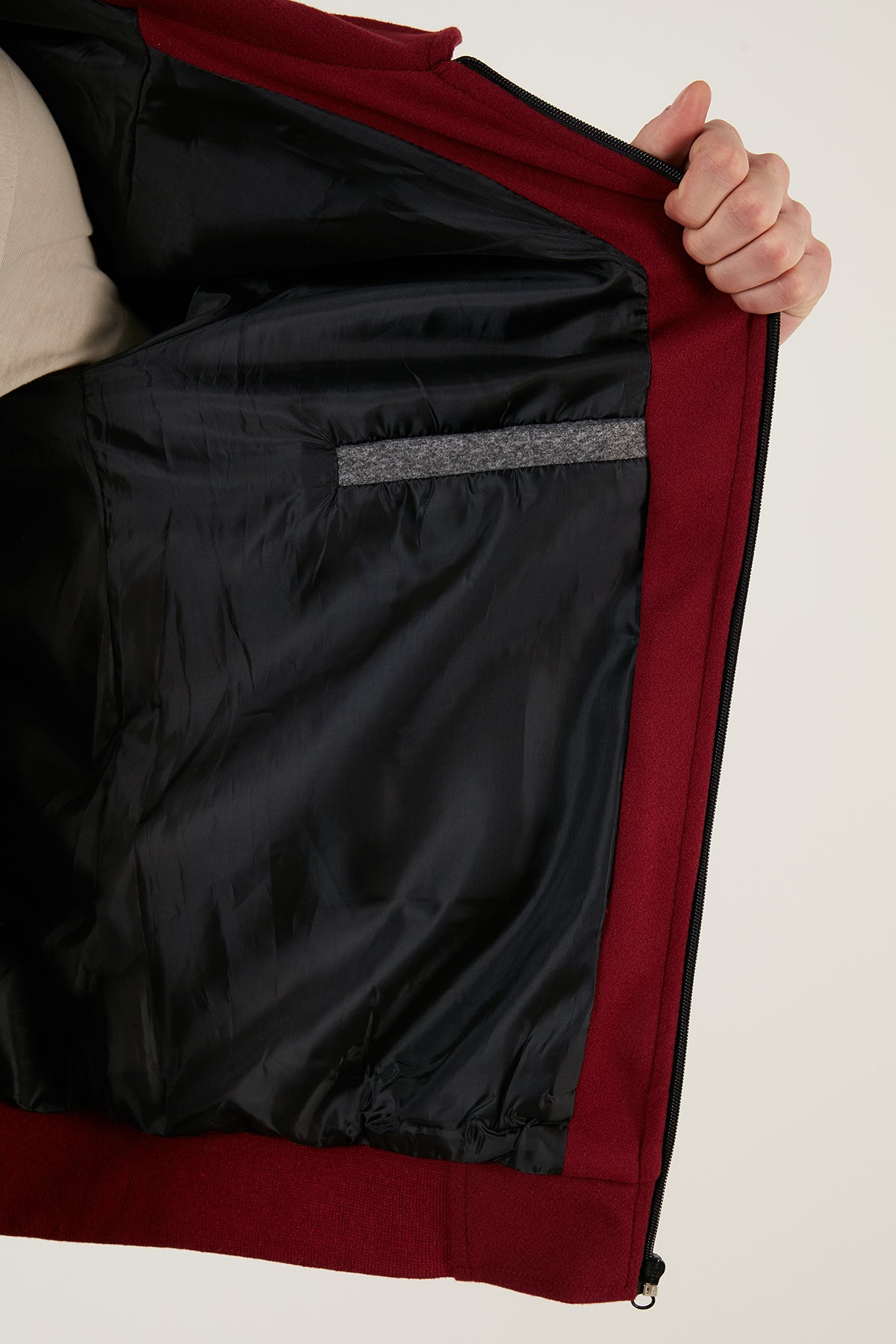 Buratti Armalı Fermuarlı Regular Fit Bomber Erkek Mont 5715896 BORDO