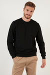 Buratti % 100 Pamuk Bisiklet Yaka Basic Erkek Sweat 5905028 SİYAH