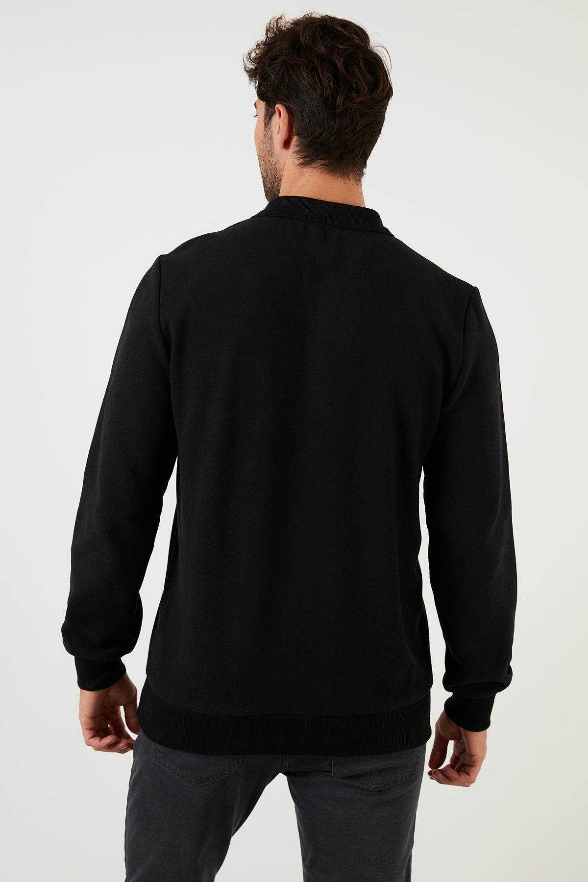 Buratti Pamuklu Regular Fit Polo Yaka Erkek Sweat 5905040 SİYAH