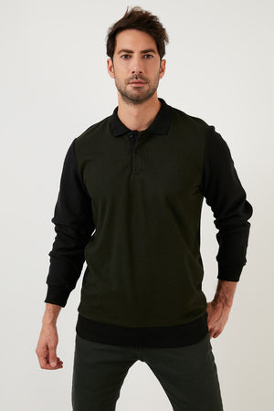 Buratti Pamuklu Regular Fit Polo Yaka Erkek Sweat 5905040 HAKİ