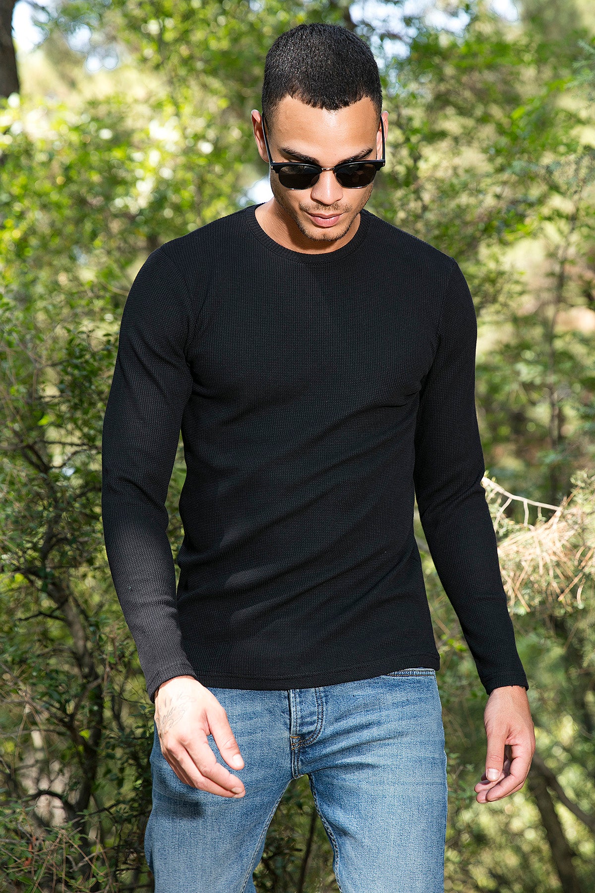 Buratti Pamuklu Bisiklet Yaka Slim Fit Basic Erkek Sweat 5905073 SİYAH