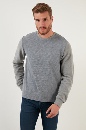 Buratti Pamuklu Regular Fit Bisiklet Yaka Erkek Sweat 59052111 GRİ