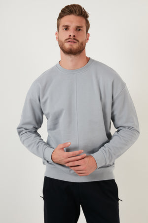 Buratti Regular Fit Bisiklet Yaka Pamuklu Erkek Sweat 59052721 AÇIK GRİ