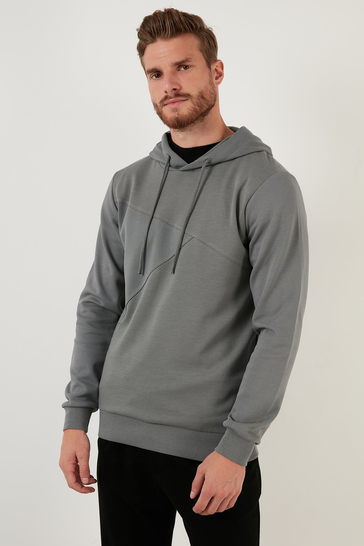 Buratti Regular Fit Kapüşonlu Pamuklu Erkek Sweat 5905285 AÇIK HAKİ