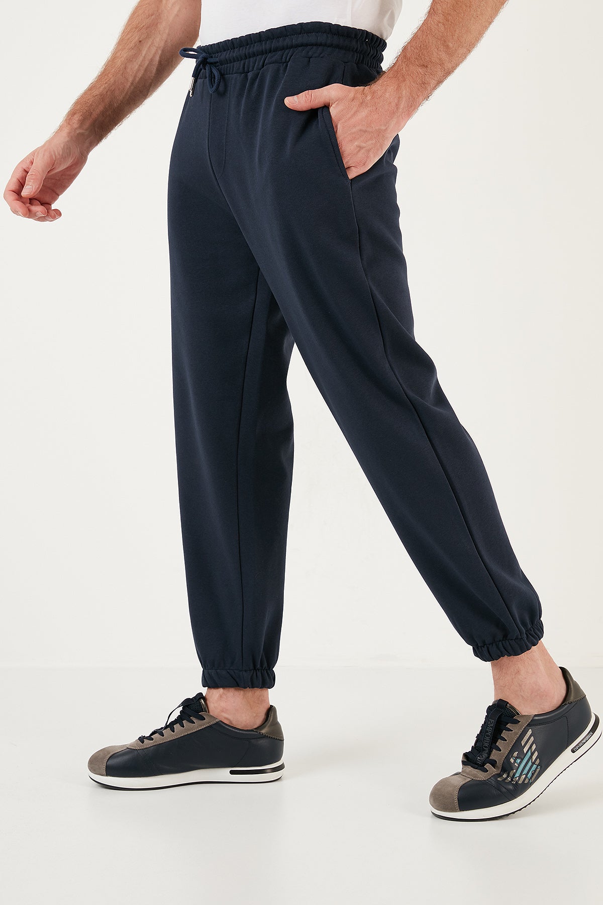 Buratti Pamuklu Belden Bağlamalı Relaxed Fit Jogger Erkek Eşofman Altı 5908015 İNDİGO