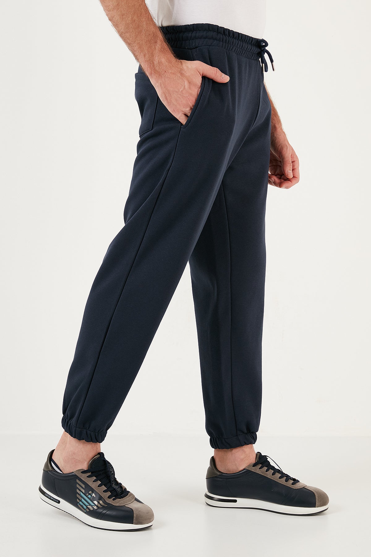 Buratti Pamuklu Belden Bağlamalı Relaxed Fit Jogger Erkek Eşofman Altı 5908015 İNDİGO